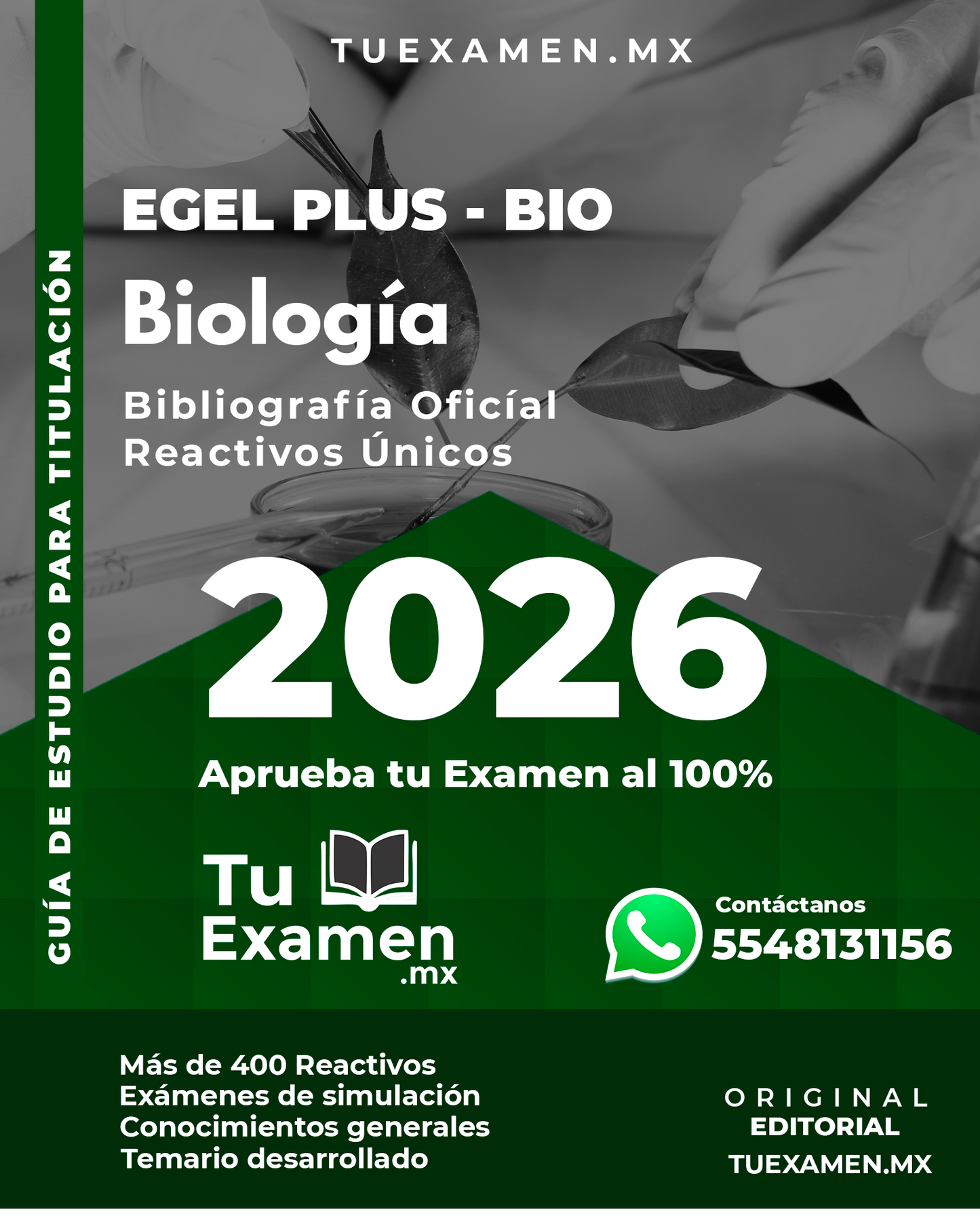 Guía Ceneval EGEL Plus Biología - Titulación 2026