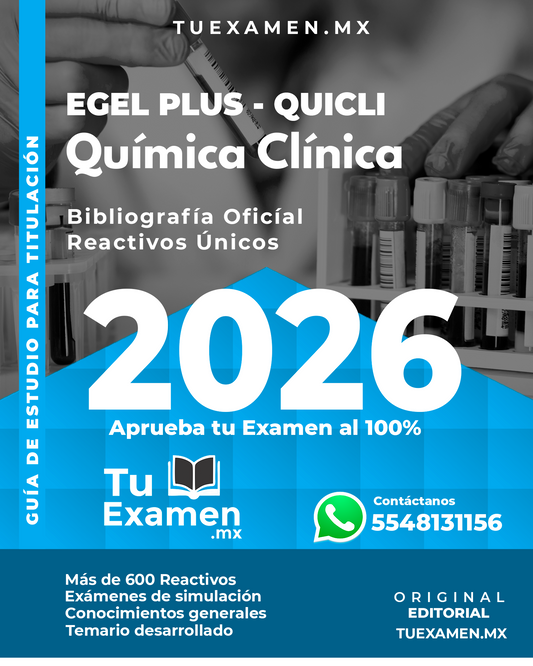 Guía Ceneval EGEL Química Clínica - Titulación 2026