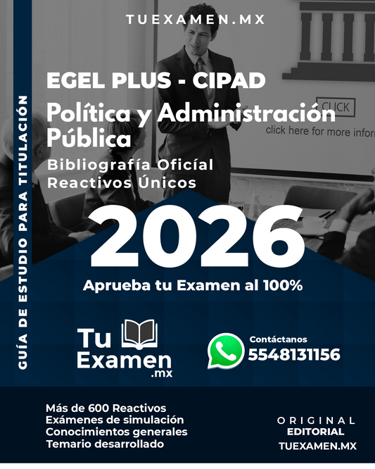 Guía Ceneval EGEL Ciencia Política y Administración Pública - Titulación 2026
