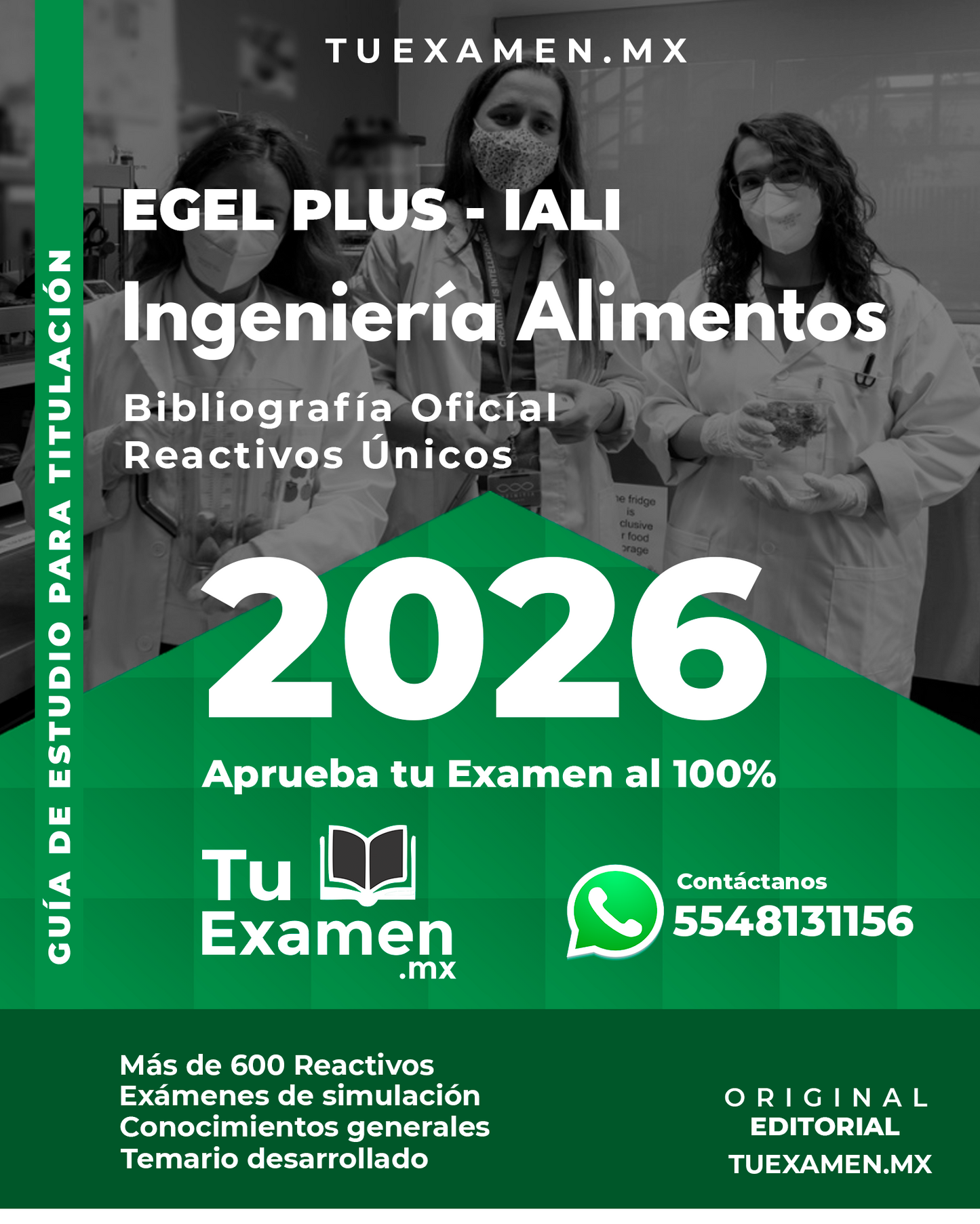 Guía Ceneval EGEL Plus Ingeniería en Alimentos - Titulación 2026