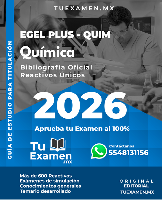 Guía Ceneval EGEL Plus Química - Titulación 2026