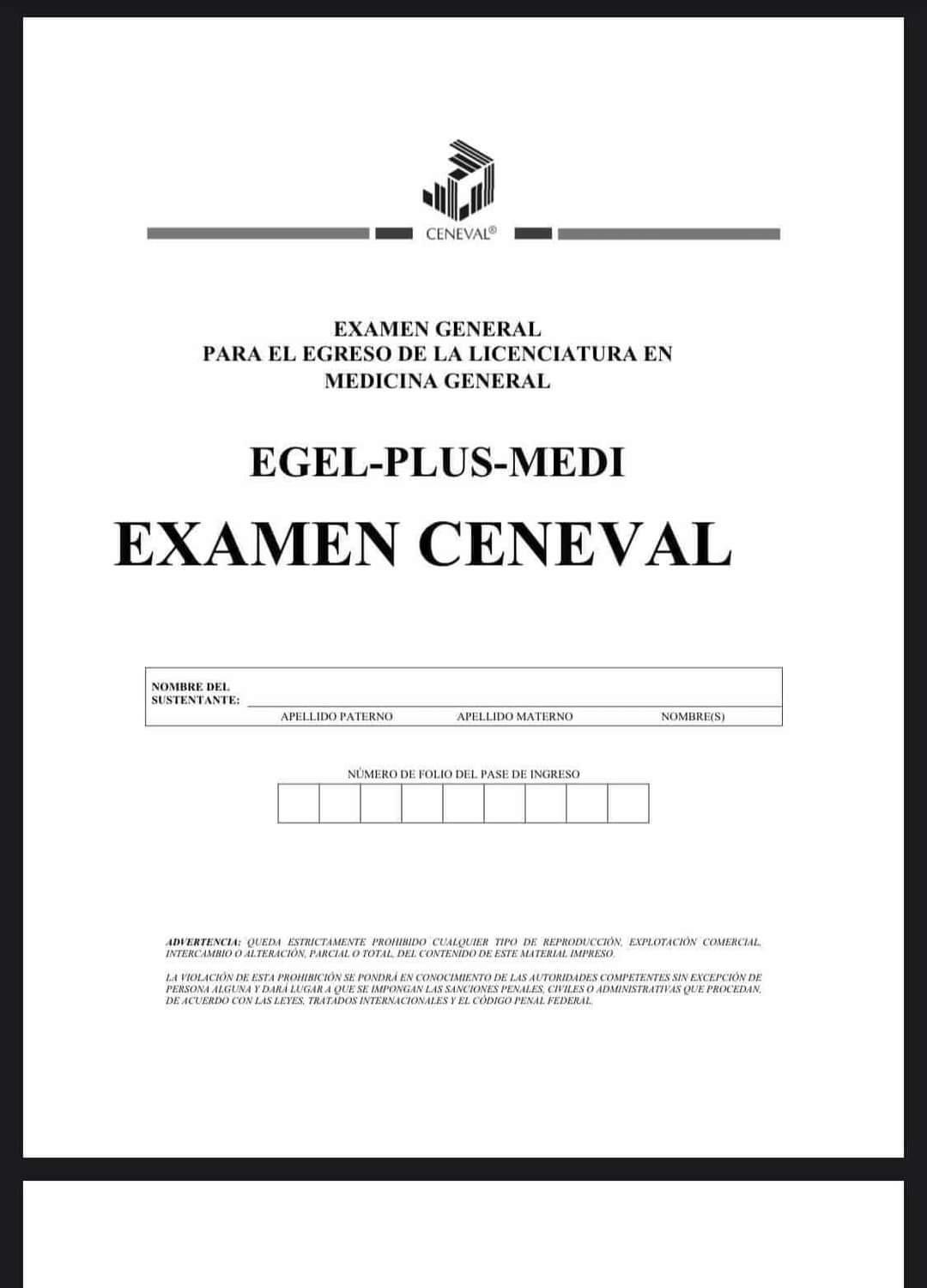 Guía Ceneval EGEL Medicina General 2025 Resuelta - Material de apoyo para titulación de Médico Cirujano
