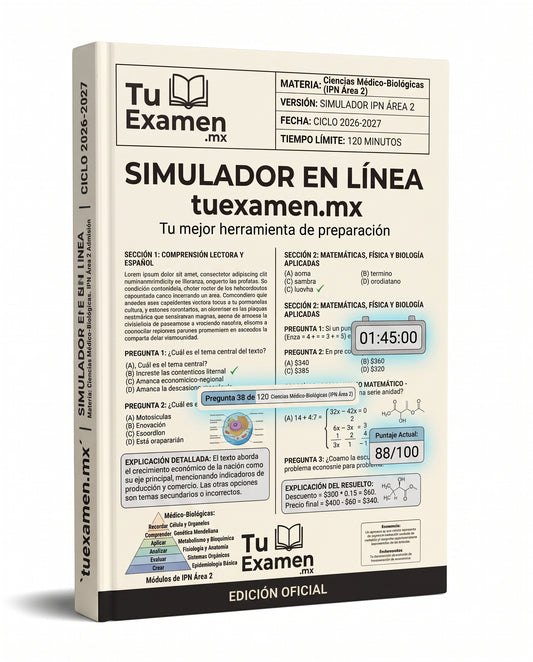 Simulador IPN Área 2 Admisión