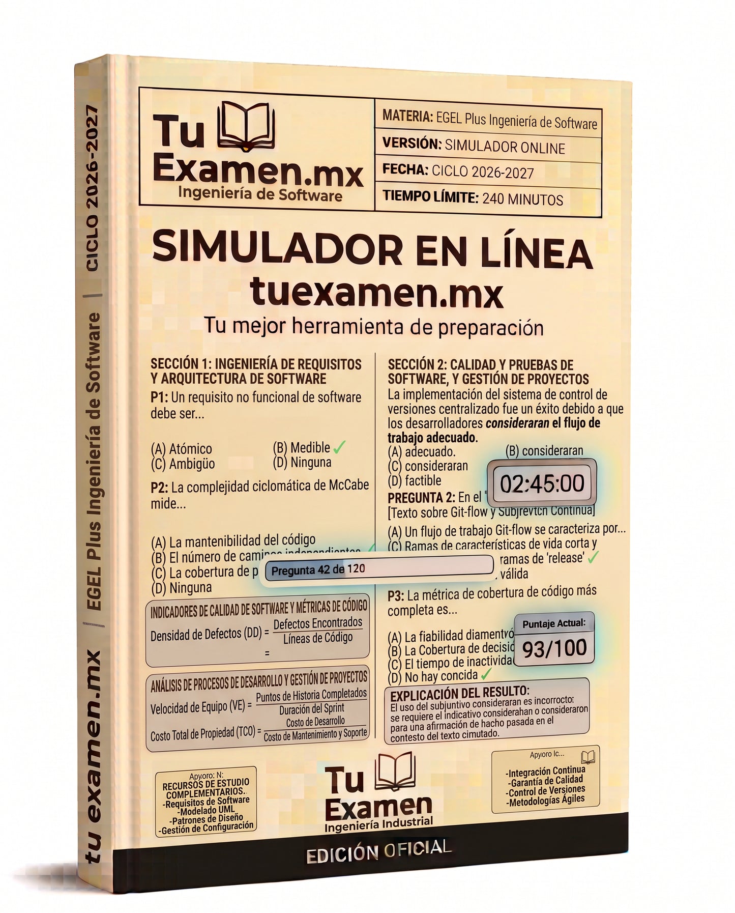 Simulador Ceneval EGEL Plus Ingeniería de Software