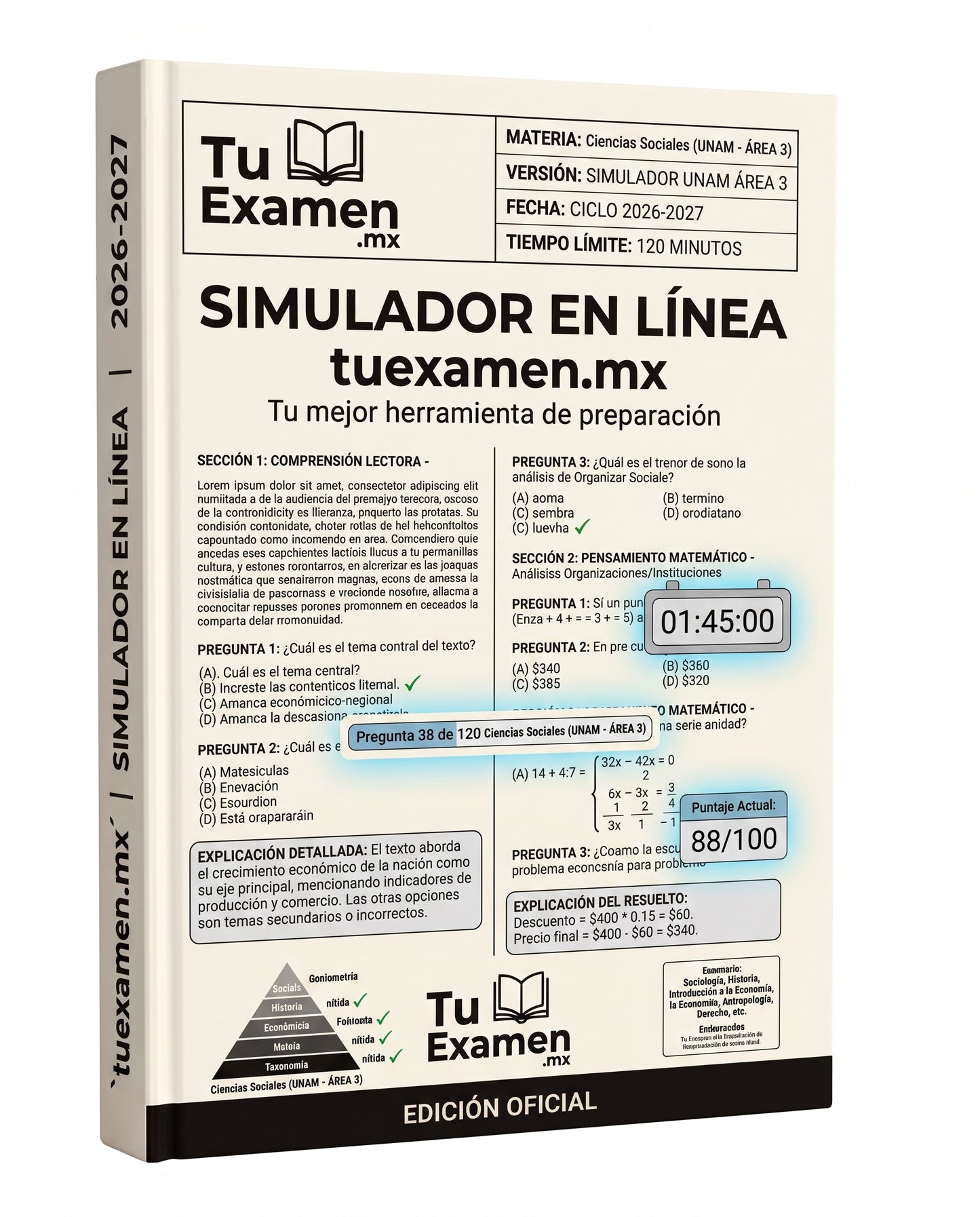 Simulador UNAM - Area 3, Ciencias sociales