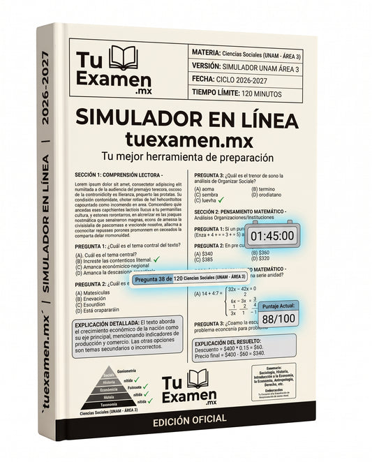 Simulador UNAM - Area 3, Ciencias sociales