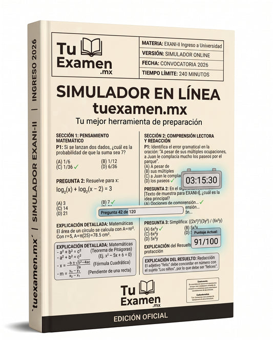 Simulador EXANI-II 2026: Ingreso Universidad