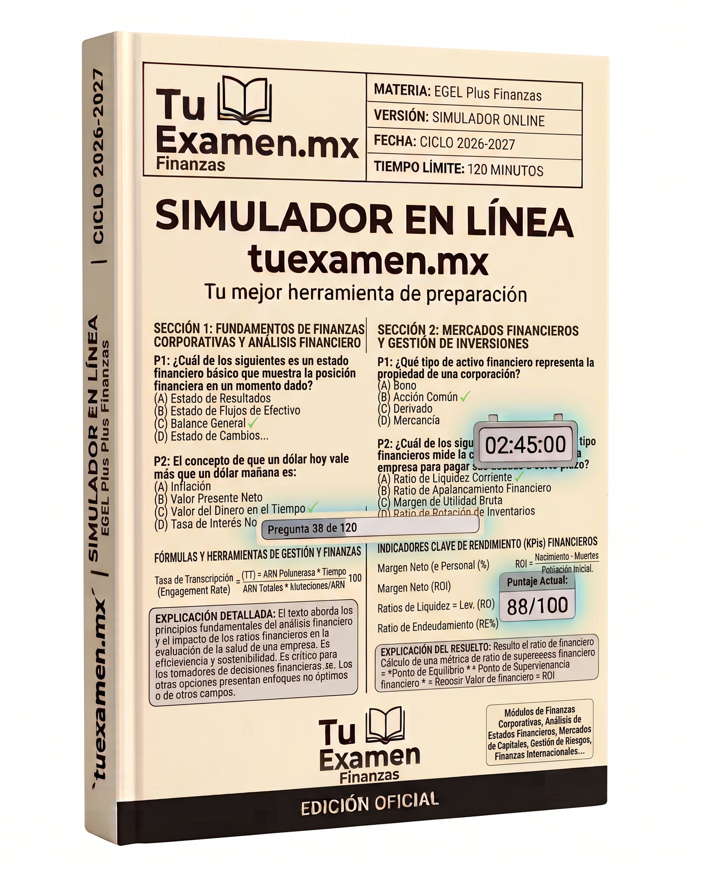 Simulador Ceneval EGEL Plus Finanzas