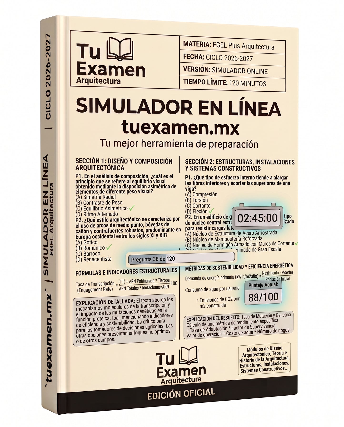 Simulador Ceneval EGEL Plus Arquitectura