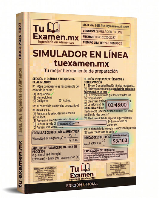Simulador Ceneval EGEL Plus Ingeniería en Alimentos