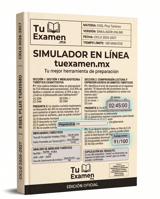 Simulador Ceneval EGEL Plus Turismo