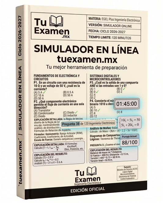 Simulador Ceneval EGEL Plus Ingeniería Electrónica