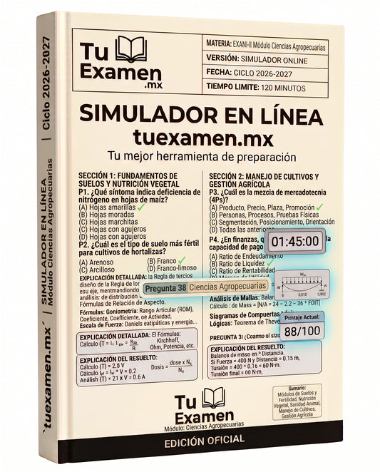 Simulador Ceneval EXANI-II Módulo Ciencias Agropecuarias