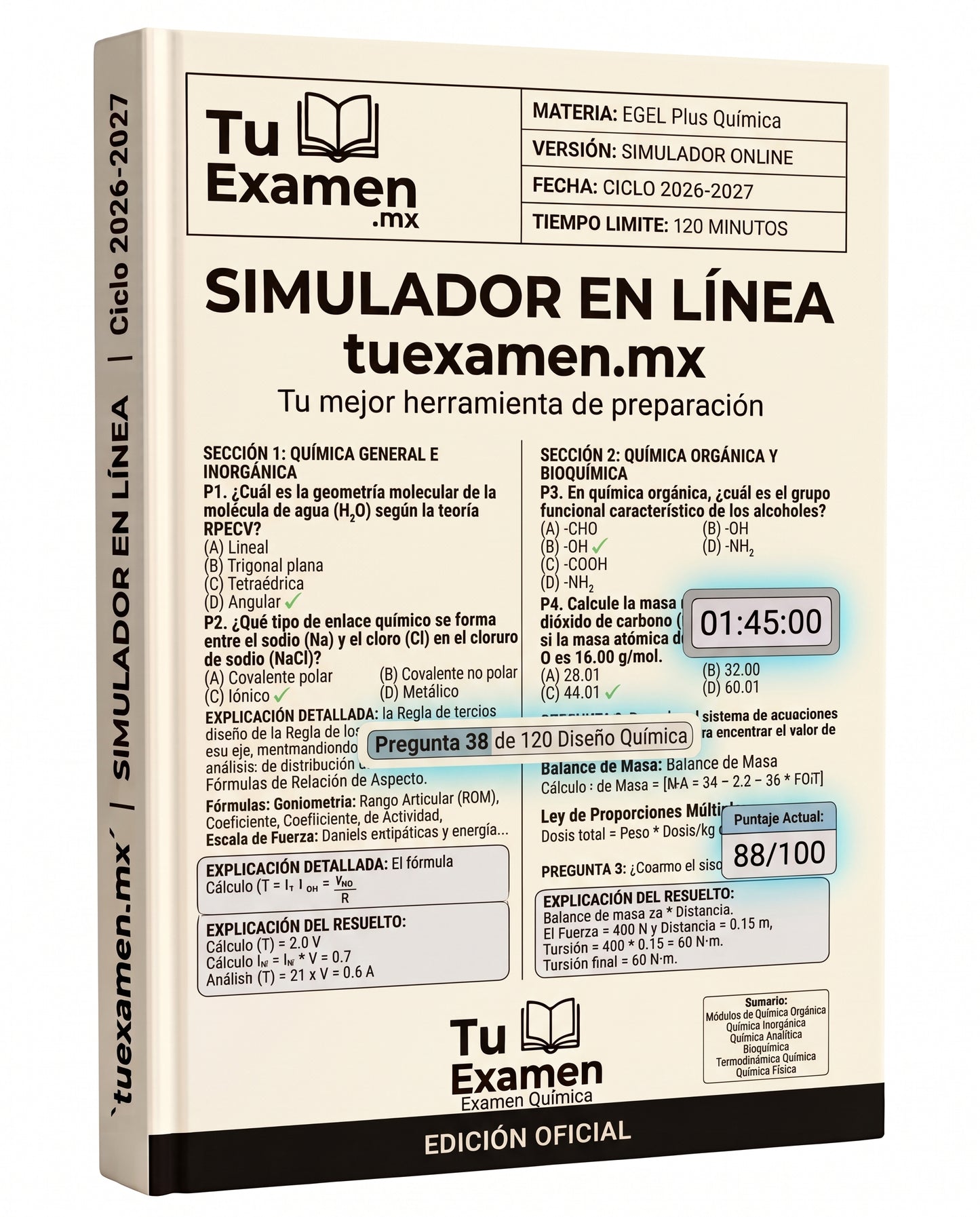 Simulador Ceneval EGEL Plus Química