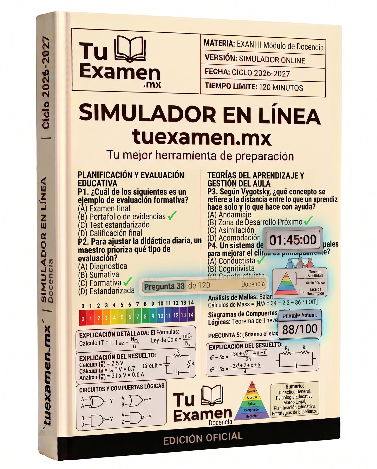 Simulador Ceneval EXANI-II Módulo de Docencia - Ingreso a la Normal