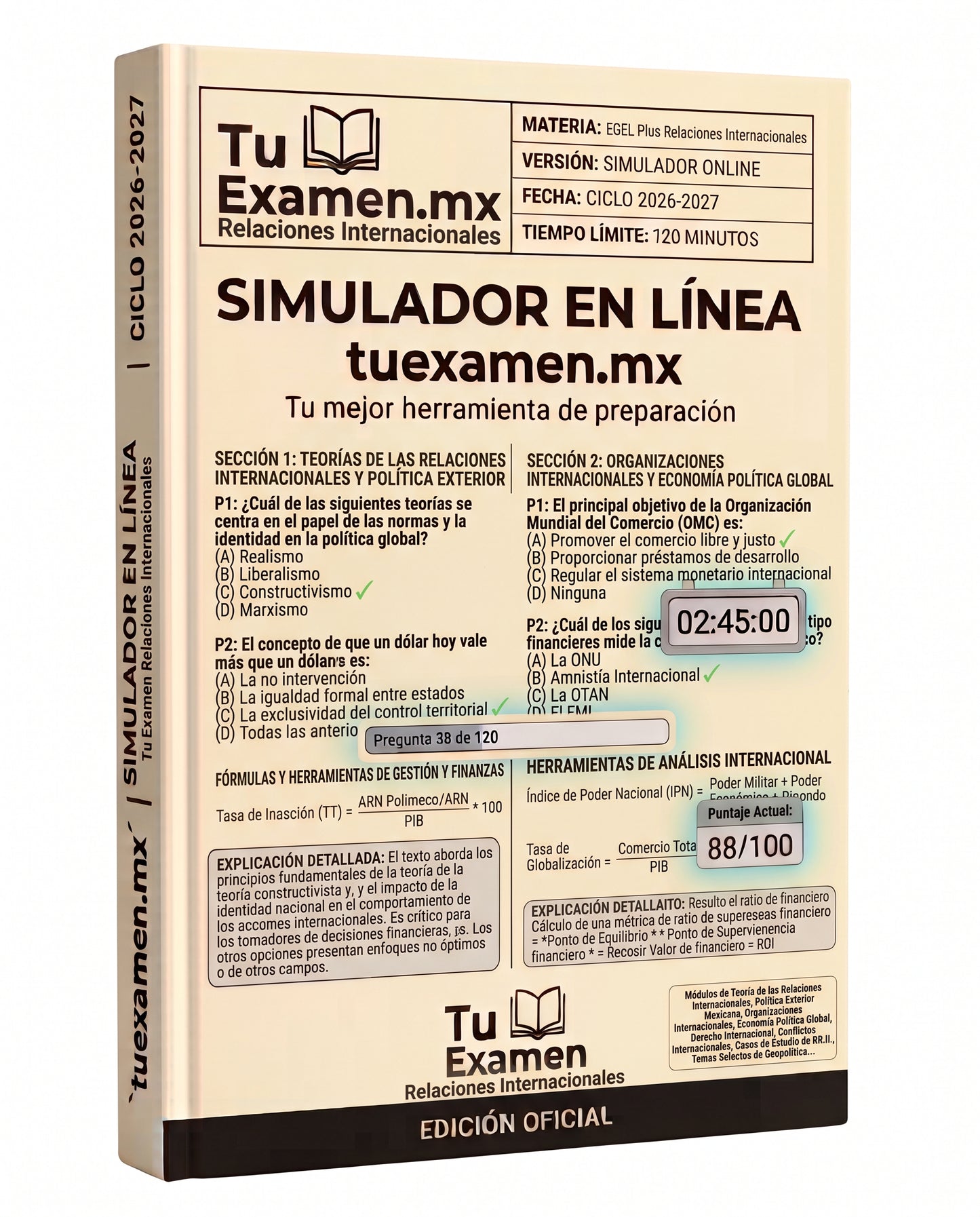 Simulador Ceneval EGEL Relaciones Internacionales