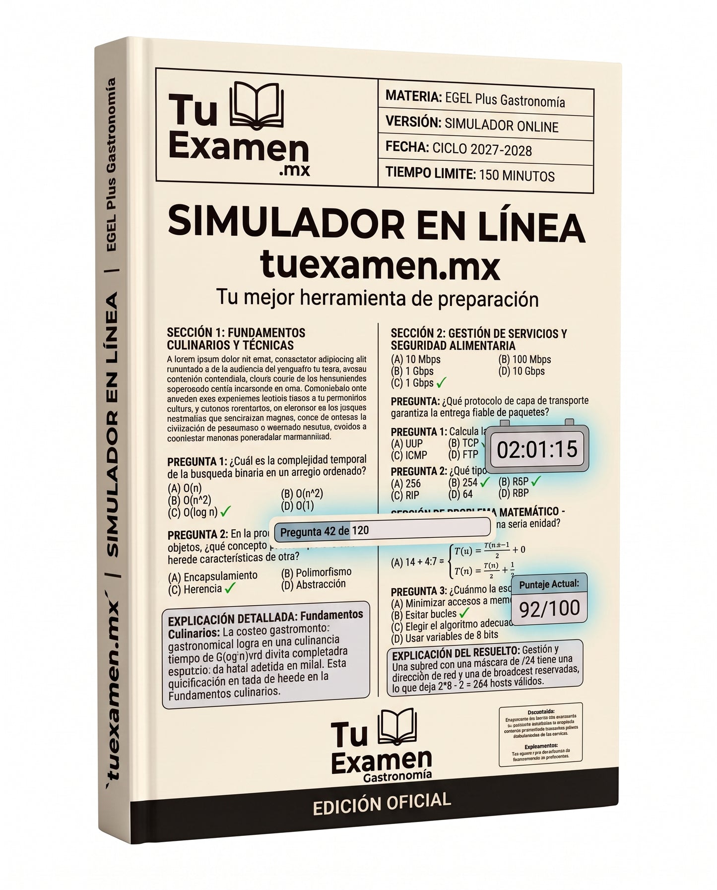 Simulador Ceneval EGEL Gastronomía