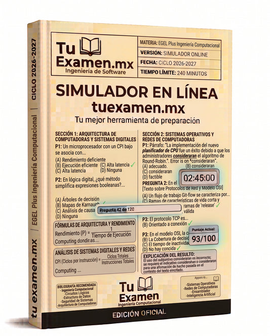 Simulador Ceneval EGEL Plus Ingeniería Computacional