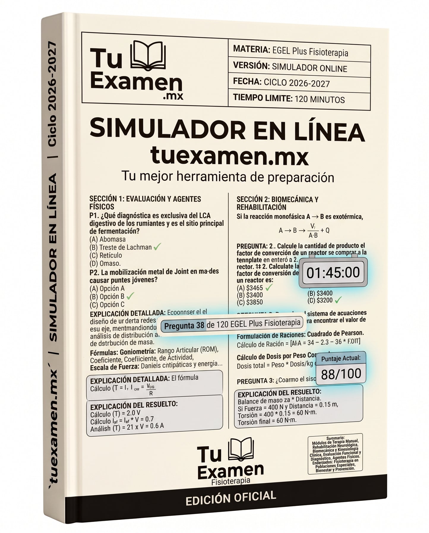Simulador Ceneval EGEL Plus Fisioterapia