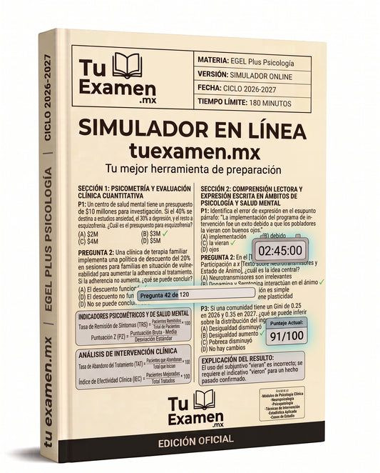 Simulador Ceneval EGEL Plus Psicología