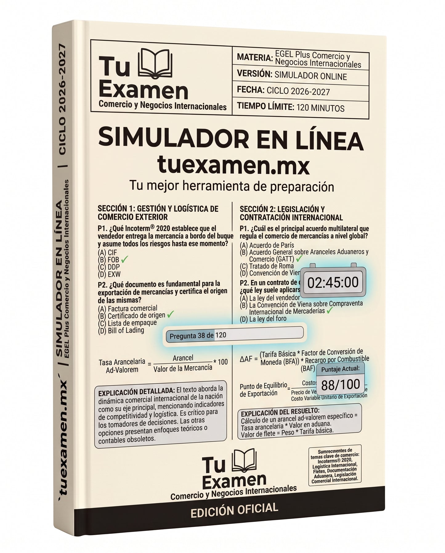 Simulador Ceneval EGEL Plus Comercio y Negocios Internacionales