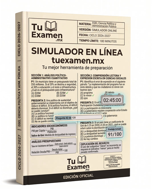Simulador Ceneval EGEL Ciencia Política y Administración Pública
