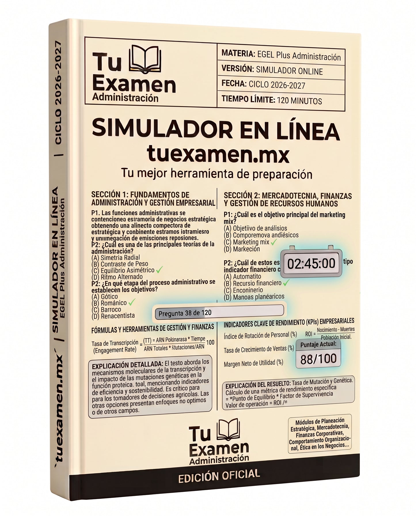 Simulador Ceneval EGEL Plus Administración
