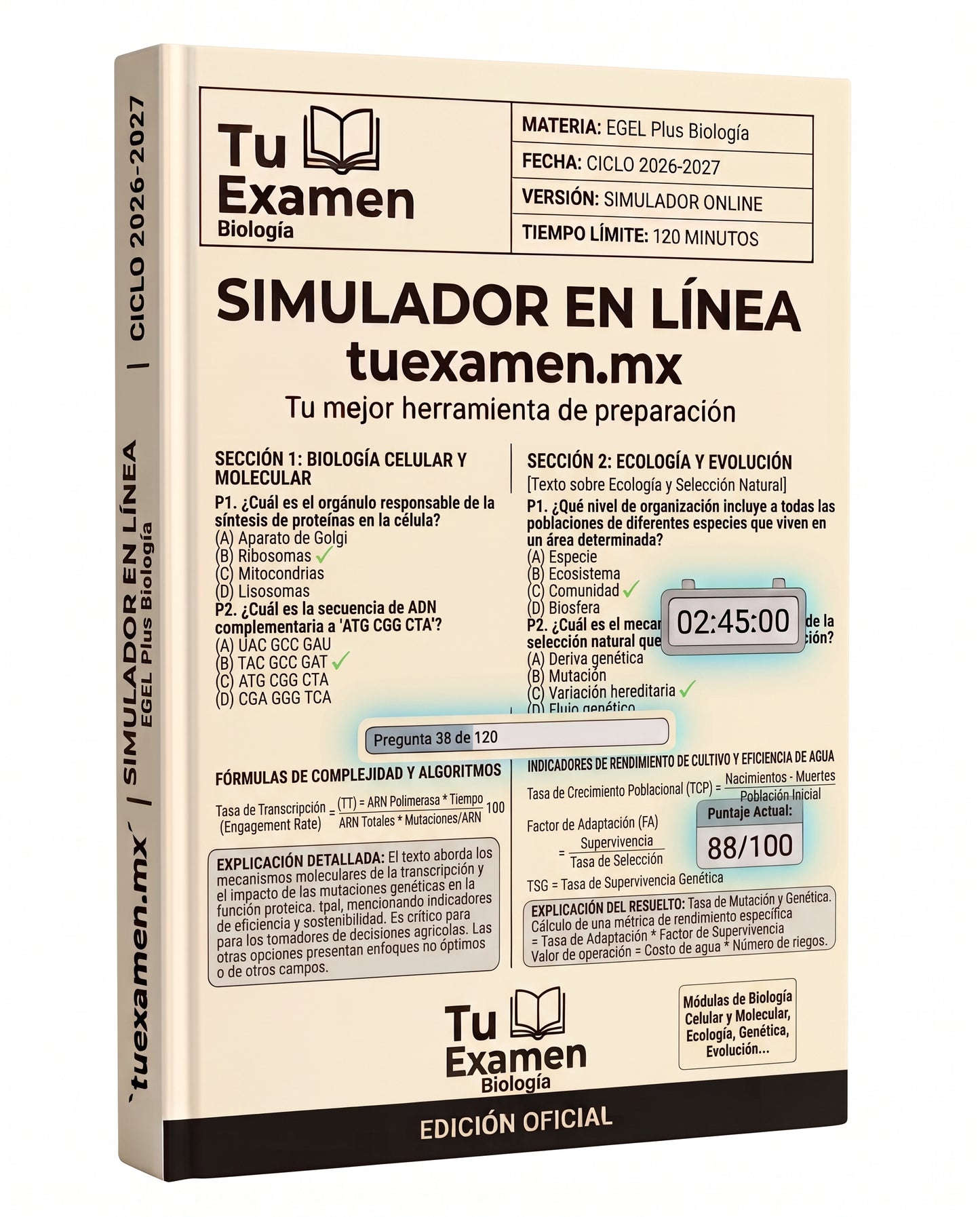 Simulador Ceneval EGEL Plus Biología