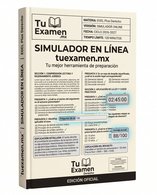 Simulador Ceneval EGEL Plus Derecho
